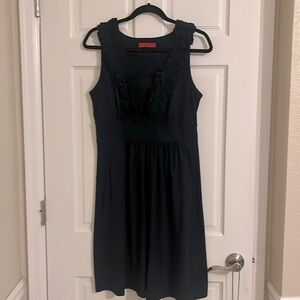Very pretty summer navy dress with ruffles, size medium.